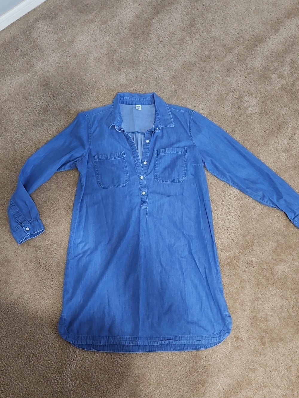 Old Navy Blue Denim Shirt Dress